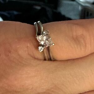 14k white gold marquise diamond wedding ring set